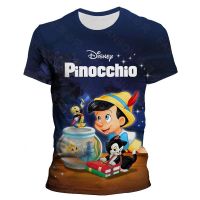 2023 NewT-Shirts Pinocchio Kawaii 3D พิมพ์เด็ก T เสื้อแฟชั่นฤดูร้อนการ์ตูนเสื้อยืดเด็กผู้หญิง Unisex เด็ก Tshirt Tops