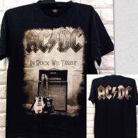 เสื้อร็อควงร็อก ACDC ผู้ชายเสื้อยืดแขนสั้นลำลอง