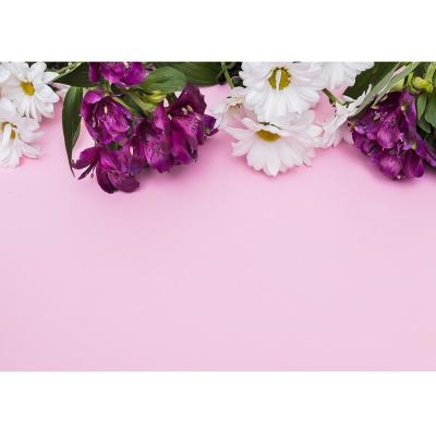 【Worth-Buy】 โฟโต้คอลบอร์ดสีชมพูฉากพื้นหลังดอกไม้พื้นหลังไวนิลสำหรับสตูดิโอถ่ายภาพสินค้าสำหรับเด็ก