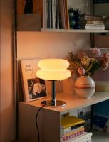 อิตาเลี่ยน Designer แก้วไข่ Tart โคมไฟตั้งโต๊ะห้องนอนข้างเตียงอ่านหนังสือ Led Night Light Home Decor บรรยากาศ Stained โคมไฟตั้งโต๊ะ