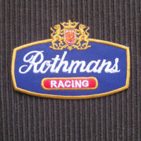 ตัวรีด ตัวรีดติดเสื้อ อาร์ม อาร์มติดเสื้อ โลโก้ ตรา ยี่ห้อ Rothmans Patch Racing Car สำหรับตกแต่งเสื้อผ้า