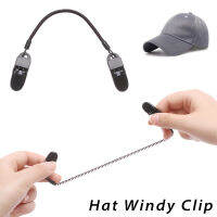 [hot]Fishing Cap Eyewear Retainer Hat Leash Windy Clip Holder Black Nylon Cord Strap And Plastic Windproof Clips Fishing Accessories 【hot】