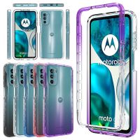 [HF17] สำหรับ Moto G52กรณี Moto G82 G60S G22 E32 Cover กันกระแทก Hybrid Gradient สีฝาครอบโทรศัพท์ Motorola E40 E20 G9 Plus G9 Power G20