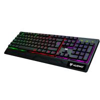 NUBWO VALOZ GAMING KEYBOARD  NK-19 คีบอร์ดเกมส์มิ่ง มีไฟ สีดำ With Rainbow Light !!! NEW !!! # NUBWO GAMING