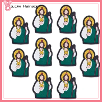 LUCKY HAIRACC 10Pcs 1.280.93นิ้วค่ะ ลูกปัดพระเยซูพระแม่มารี รูปร่างพระเยซูแม่มารี ซิลิโคนทำจากซิลิโคน ลูกประคำ Virgen de Guadalupe ซิลิโคนโฟกัสตัวละคร spacer ลูกปัด เชื่อถือได้ในการใช้งาน ลูกปัดซิลิโคน DIY น่ารัก สำหรับผู้หญิง