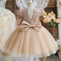 Kids Wedding Princess Dress for Girls Full Sleeve Baby Clothes Backless Elegant Christmas Children Dresses Girl Lace Party Gown