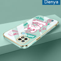 เคส Dienya สำหรับ Realme C21เคสการ์ตูนน่ารักลายโชคดีใหม่กรอบสี่เหลี่ยมแบบนิ่มซิลิกาเจลกันกระแทกเคสมือถือรวมทุกเลนส์กล้องถ่ายรูปฝาครอบป้องกัน