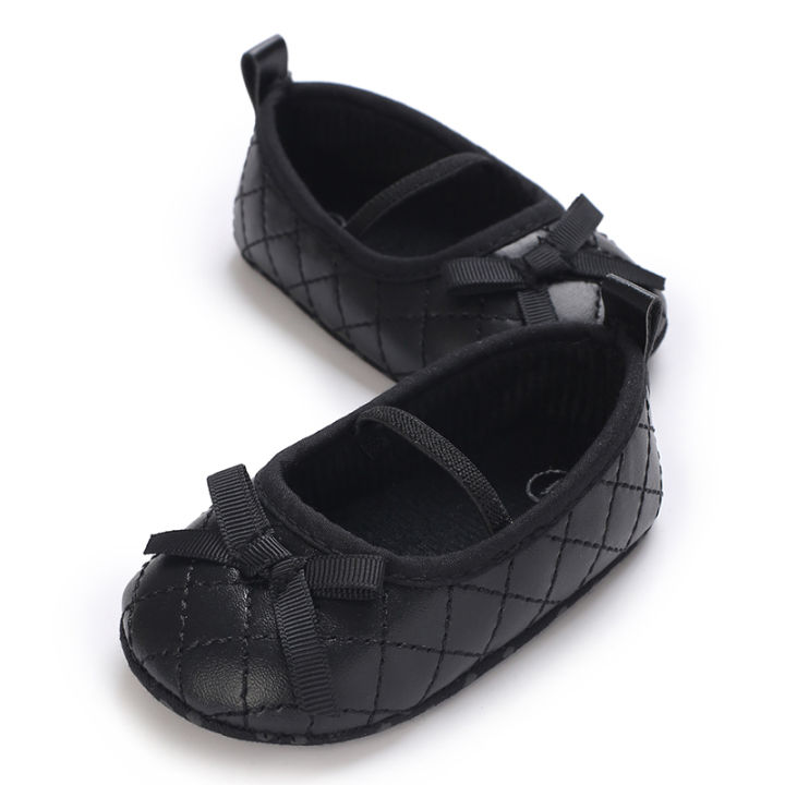 รองเท้าผูกโบว์แฟชั่นสำหรับเด็กผู้หญิง-รองเท้าเด็กผู้หญิงน่ารักรองเท้าเด็กอ่อนรองเท้าก่อนวัยเรียน0-18เมตร