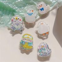 □ﺴ Korean Cute 3D Cartoon Quicksand Bag Duck Stand Grip Tok Phone Holder For iPhone 14ProMax Finger Support Foldable Griptok Socket