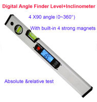 U30ไม้โปรแทรกเตอร์ดิจิตอลมุม Finder ระดับอิเล็กทรอนิกส์360องศา Inclinometer กับแม่เหล็กระดับมุมลาดทดสอบไม้บรรทัด400เมตร