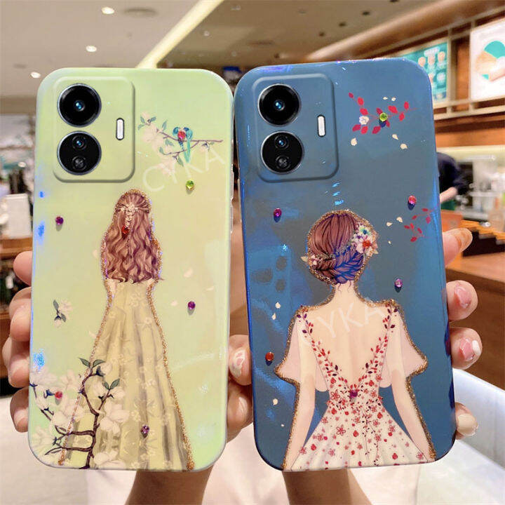 เคสมีศิลปะหรูหราสำหรับผู้หญิง-realme-c55-nfc-2023เคสโทรศัพท์-c55-realme-เคสซิลิโคนแบบนิ่ม-c55-oppo-realme