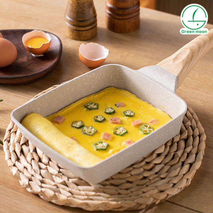 Green Moon Non-Stick Japanese Tamagoyaki Pan Egg Pan Omelette Pan Egg ...