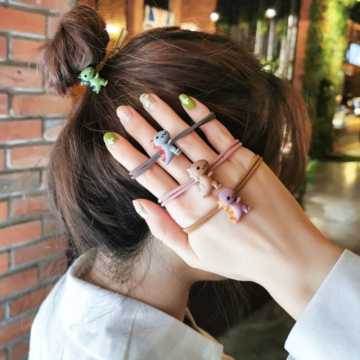 cute-small-dinosaur-elastic-hair-band-child-baby-hair-ring-candy-color-headwear-simple-sweet-color-rubber-dinosaur-hair-rope-small-fresh-hair-rope-rubber-band