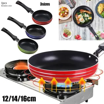 12cm Portable Mini Egg Frying Pan Non-Stick Omelette Breakfast Flat Bottom  Pan