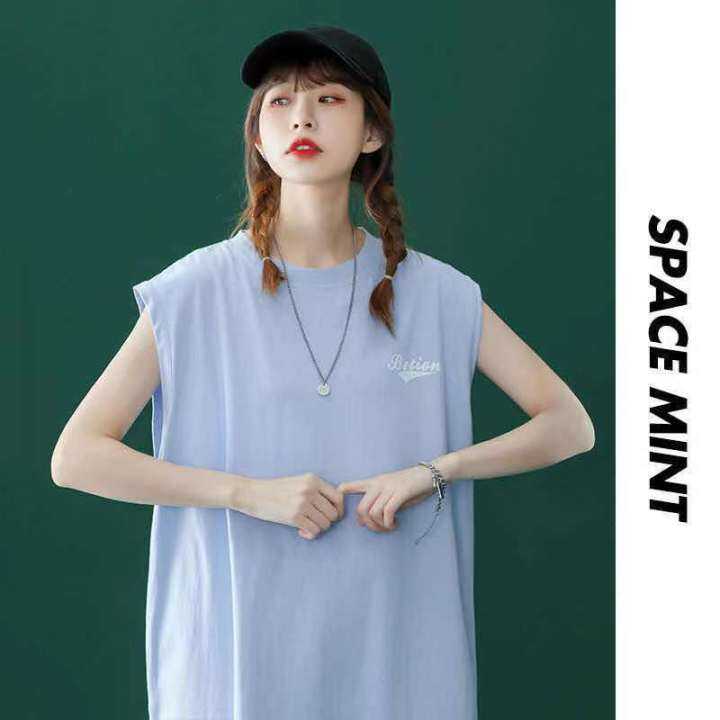 พร้อมส่ง-fashion-dress-shopเสื้อยืดแขนกุดเอาใจสาวเท่เปรี้ยวเก๋ไม่เหมือนใครสาว-ๆ-สายลุยต้องจัด