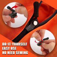 ☊ 12PCS Zipper Repair Kit Universal Instant Zipper Repair Replacement Zipper Sliding Teeth Rescue Zipper Head Zippers Sew Tools