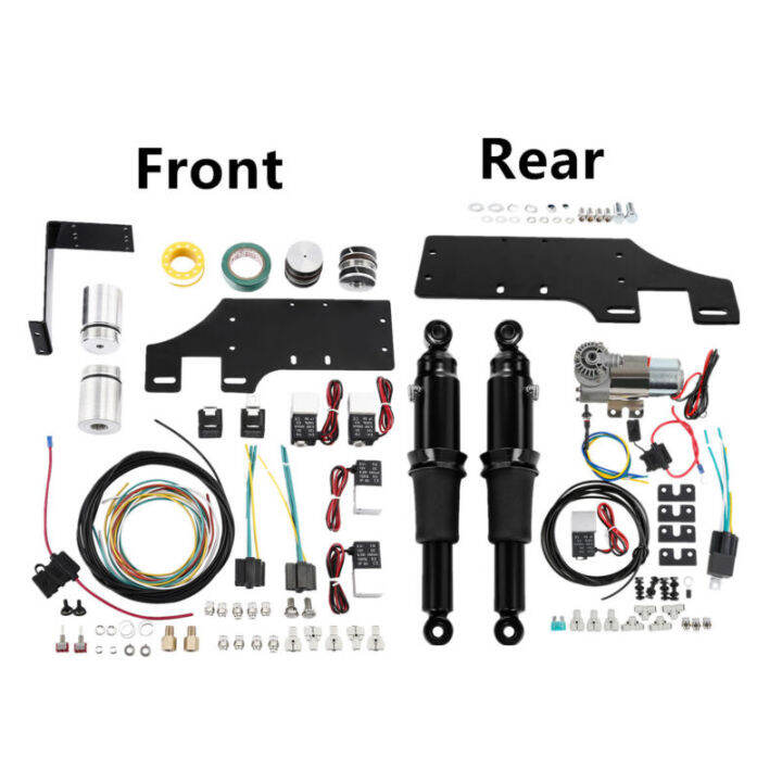 Motorcycle Front Air Ride Lowering Kit Rear Suspension For Harley