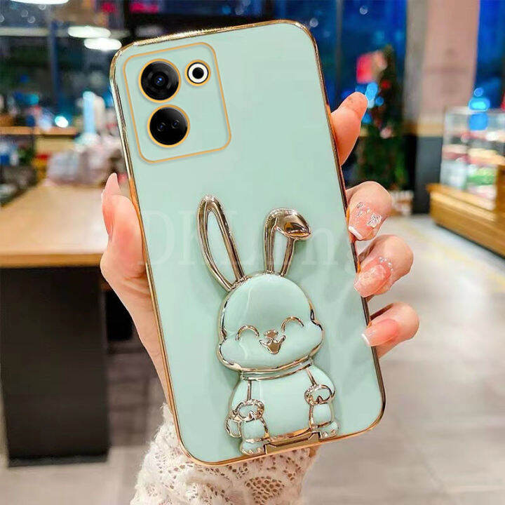 2023เคสโทรศัพท์สำหรับ-tecno-camon20-pro-แผ่นซิลิโคนสุดหรูปลอกอ่อน-tecno-camon-20-camon-20-pro-4g-5g-camon-20-premier-5g-พร้อมด้วยที่ใส่การ์ตูนรูปกระต่ายน่ารักฝาหลังกันกระแทก