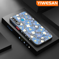 YIWESAN เคสสำหรับ Huawei Nova4 Nova 4E P30 Lite เคสการ์ตูนน่ารักดอกไม้ดีไซน์ใหม่คล้ายฝ้าแฟชั่นแข็งโทรศัพท์ซิลิโคนนิ่มลายเคสกันกระแทกคลุมทั้งหมดป้องกันเลนส์กล้องเคส