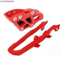 ☢✜ Red Swingarm Chain Guide Guard With Chain Slider Guard Protector For Honda CR CRF 125 250 450 R X 2000-2007 Dirt Bike Motocross