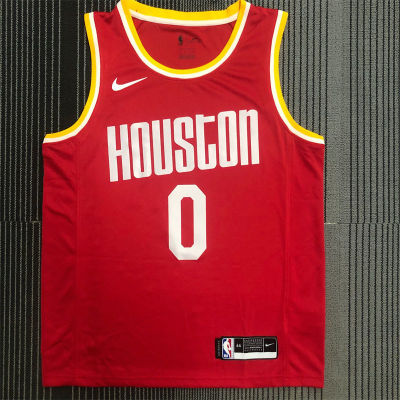 Ready Stock High Quality NBA͛ High-Quality Rockets Retro Red 0 Wei Shao 1 Mcgrady 3 Paul 13 Harden Jersey Basketball Suit