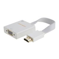 ◘◇㍿ HDMI to VGA Flat Braided HDMI to VGA AdapterGold-Plated HDMI Male to VGA Female ConverterFor PC Laptop NoteBook HD DVD