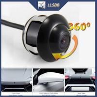 LLSBB Kamera Spion จอดรถกันน้ำพร้อมสายเคเบิลอุปกรณ์ตกแต่งรถยนต์กล้องจอดรถแบบหมุนการมองเห็นได้ในเวลากลางคืนถอยหลัง