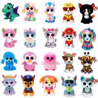 15CM TY Big Eye Beanie Plush Stuffed Animal Cat unicorn Fox Dog Deer dinosaur owl Doll Toy Christmas Gift2023