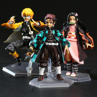 Figma Demon Slayer Zenitsu Agatsuma 522-DX Kamado Tanjiro 498-DX Nezuko 508-DX Action Figure Figurine Collection ตุ๊กตาของเล่นของขวัญ