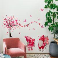 ❁ MS8019 - NH pink butterfly love valentines wall stickers creative sitting room adornment wall stick adhesive wall stickers