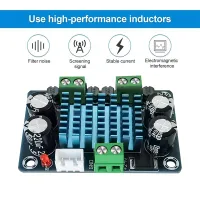 XH-A282 Digital Audio Power Amplifier Board 50W+50W High-Power 2.0 Channel Stereo Audio Amplifier Module DC12-24V