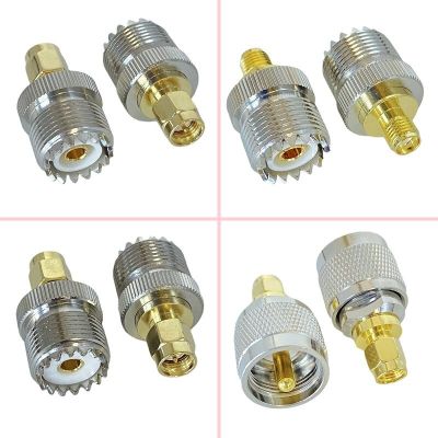 1Pcs UHF SO239 PL259 to SMA Male Plug&amp;Female Jack RF Coax  Adapter Connector Wire Terminals Straight Fast Delivery Brass Copper Watering Systems Garde