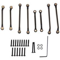 Metal Chassis Linkage High Clearan and Steering Link Set for 1/18 RC Crawler TRX4M Upgrade Parts