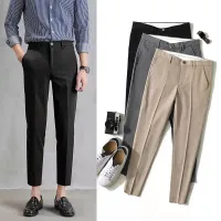 GOUOD Fashion Casual Slacks Cropped Pants X201 กางเกงสแล็คชาย 5ส่วน สไตย์เกาหลี กางเกงขายาวชาย