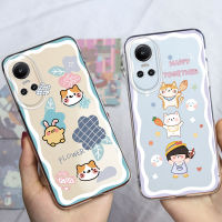 KOSLAM เคสโทรศัพท์สำหรับหญิงสาวน่ารักการ์ตูนน้อยน่ารักสัตว์น้อยสำหรับ OPPO Reno10 5G 10 Pro 5G 10 Pro + 5G Reno8 T 5G 4G Reno8 Z 5G Reno8 5G 4G 8Pro 5G Reno7 Z 5G Reno7 5G 4G 7Pro 5G Reno6 Z 5G Reno6 5G 6Pro 5G Reno5เคสทีพียูนุ่มสไตล์ใหม่ในสต็อก