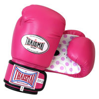 THAISMAI BG124 นวมชกมวย นวมซ้อมมวย มวยไทย นวมต่อยมวย อุปกรณ์มวยไทย นวม หนังเทียม - Boxing Gloves Women PU Special Polka dots THAIFIGHTPRO