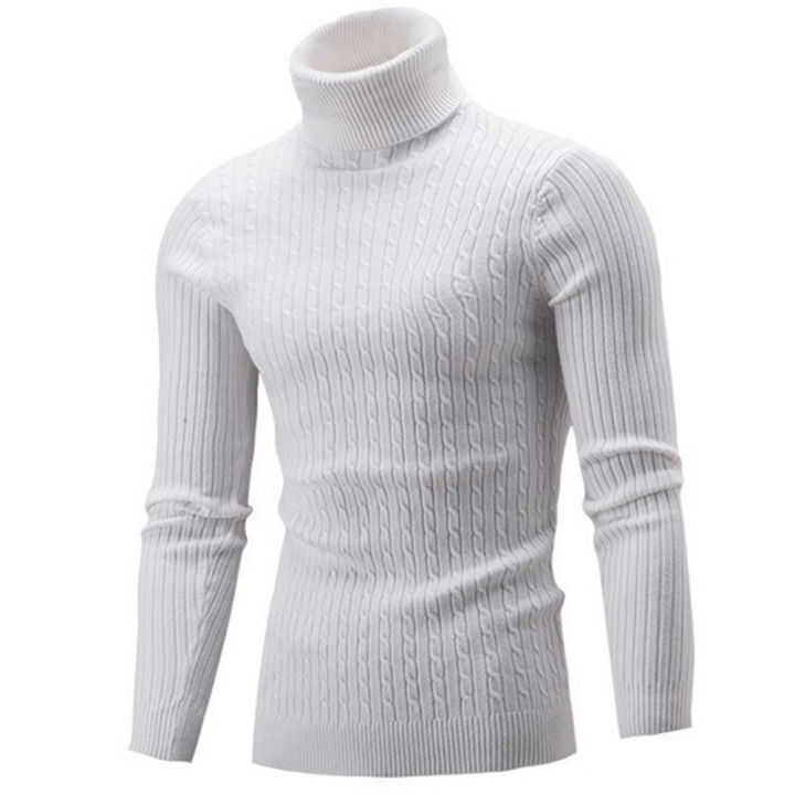 hnf531-fashion-men-turtleneck-solid-color-long-sleeve-knitted-sweater-pullover-top