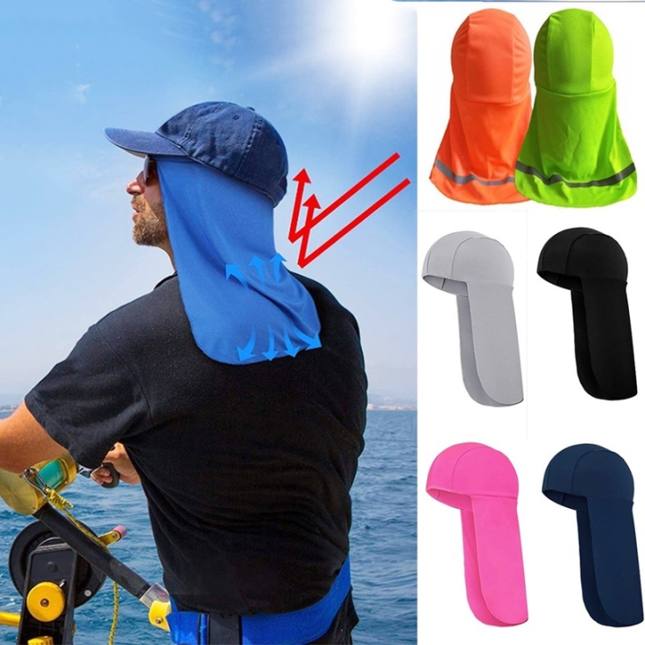 หมวกหางยาวสำหรับหมวกบังแดดจักรยานหมวกกันแสงยูวีป้องกันคอในฤดูร้อนสำหรับกลางแจ้งวิ่งตกปลาและปีนเขา