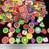 ELEGANT 20g/lot 1cm Fruits Polymer Clay Sprinkles Plastic Klei Mud Particles Watermelon Strawberry Pitaya Lemon Grape Apple Kiwifruit