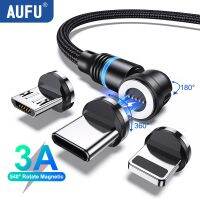 AUFU สายเคเบิลแม่เหล็ก540 3A ไมโครชาร์จที่รวดเร็วสาย USB ชนิด C สำหรับเครื่องชาร์จแม่เหล็กสายดาต้าโทรศัพท์