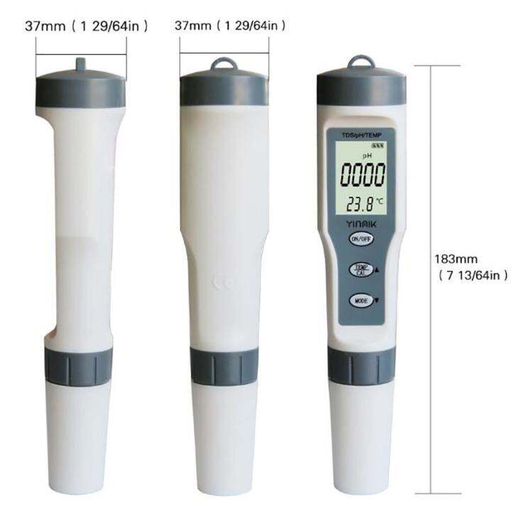 professional-3-in-1-test-tds-ph-อุณหภูมิเครื่องตรวจคุณภาพน้ำเครื่องทดสอบ-tds-ชุดสำหรับสระว่ายน้ำน้ำดื่มเครื่องวัดค่าความเป็นกรด-ด่าง