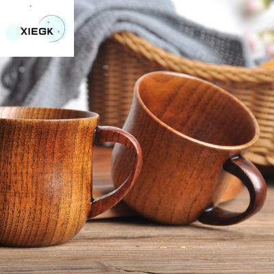 XIEGK ด้วยไม้ น้ำผลไม้ แฮนด์เมด ไม้ ชา การดื่ม ถ้วยไม้ แก้วน้ำ แก้ว ถ้วยกาแฟ