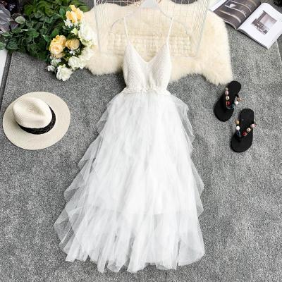 Chic Women Knitted &amp;Tulle Sundress Maternity Dress For Photography Pregnancy Beach Dress Sexy Backless Party Vestidos Shooting