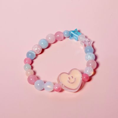 LETSGETAWAY - Lucky Stone Bracelet (Preorder 7 days) *ไม่ต้องเผื่อไซส์นะคะ* / กำไลข้อมือหินมงคล รุ่น Strawberry Milkshake (สินค้าจัดส่งหลังสั่งซื้อ 7 วัน ทำการ)