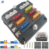 Newprodectscoming 6 Way Blade Fuse Block Box Holder 6 Circuit Bus with LED Indicator For 12V/24V Automotive Truck Boat Marine RV Van Vehicle