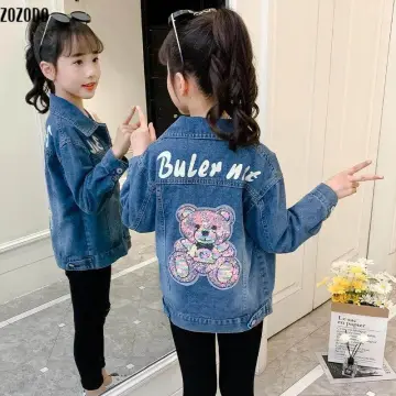 Aarika Girls Blue Color Embellished Denim Jacket (DN-118-BLUE-34) :  Amazon.in: Fashion