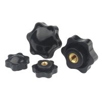 10PCS M5 M6 M8 M10 Plum Hand Tighten Nuts Handle Thread Star Mechanical Thumb Nut Manual Clamping Knob Black