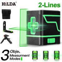 2-Lines Level Meter Kit แนวนอนและแนวตั้ง Cross Line Green Self-Leveling HILDA Mini Level Connectors