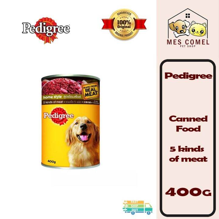 Pedigree 5 Kinds of Meat Wet Can Dog Food 400g Lazada