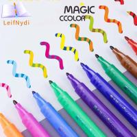 LEIFNYDI ปากการะบายสีสำหรับโรงเรียนสำนักงานอุปกรณ์เครื่องเขียนนักเรียนปากกาสีน้ำปากกามาร์กเกอร์สีปากกาเมจิก